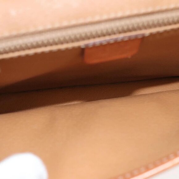 CELINE Macadam Canvas Shoulder Bag PVC Leather Brown Gold - Picture 9 of 14